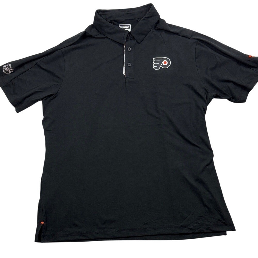 Fanatics Pittsburg Penguins Short Sleeve Polo Shirt Mens Size 2XL Black NWOT